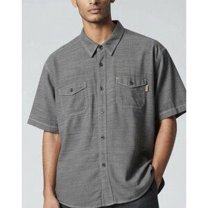 Woolrich Mens Gray Short-Sleeve Button-Up Shirt Size XL Casual Workwear